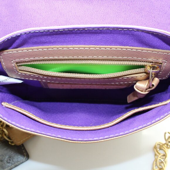 Claudia G Tiny Leather Shoulder Bag -Rose Gold - Picture 9 of 10